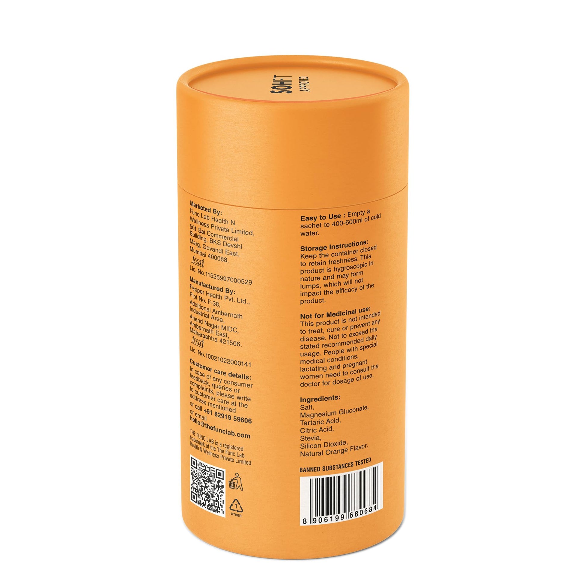 The Func. Lab Daily Electrolytes - Assorted | 15 Sachets | Instant Hydration Powder with Sodium, Potassium, Magnesium | Sugar