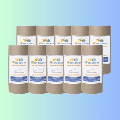 The Hobby Bounty Pure Cotton Roll, Cotton, Multi-Use Cotton Pads for Skincare, Baby Care, and Makeup Removal (12)