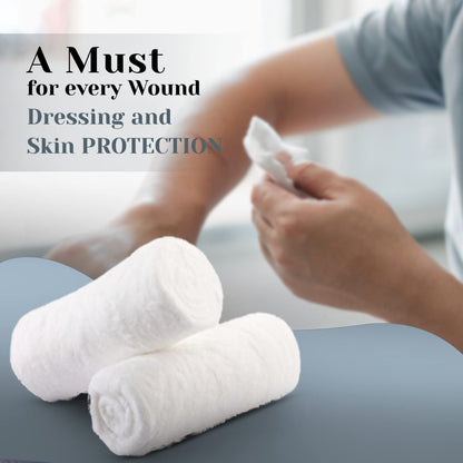 The Hobby Bounty Pure Cotton Roll, Cotton, Multi-Use Cotton Pads for Skincare, Baby Care, and Makeup Removal - label detail (