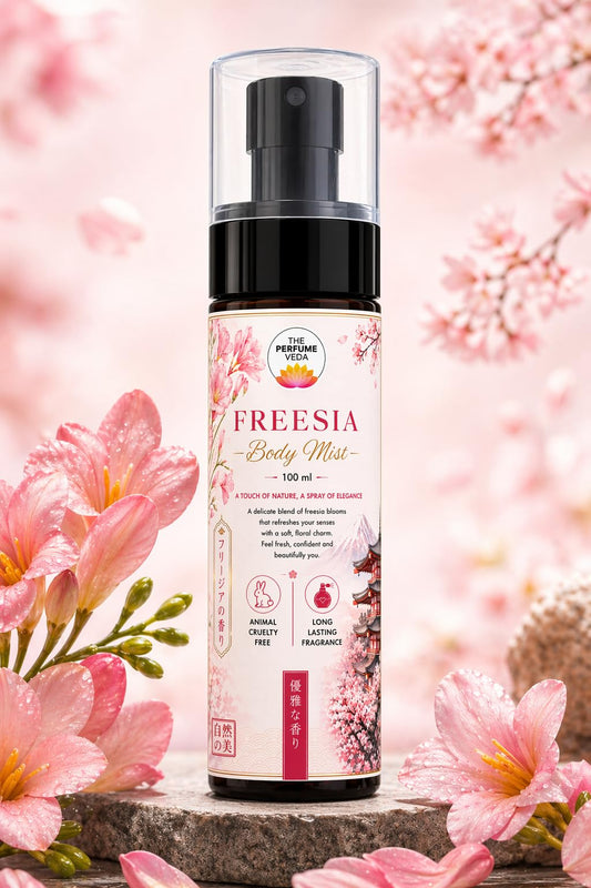 THE PERFUME VEDA Freesia Body Mist 100 ml - Floral Body Spray for Women