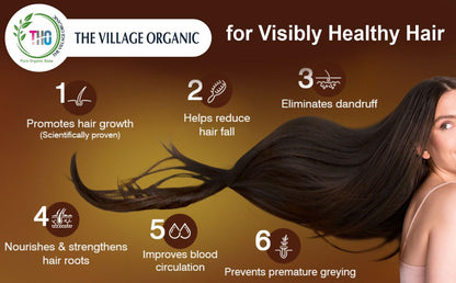 The Village Organic Herbal Powder Combo Pack for Hair & Skin Care - 5 Ayurvedic Herbs - size and scale