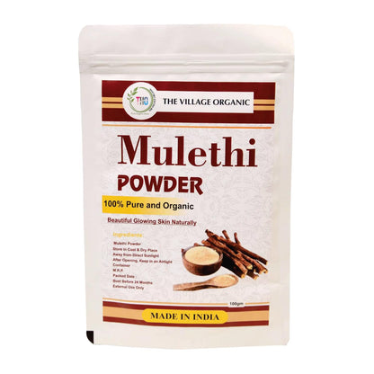 The Village Organic Herbal Powder Combo Pack for Hair & Skin Care - 5 Ayurvedic Herbs - back view (18)