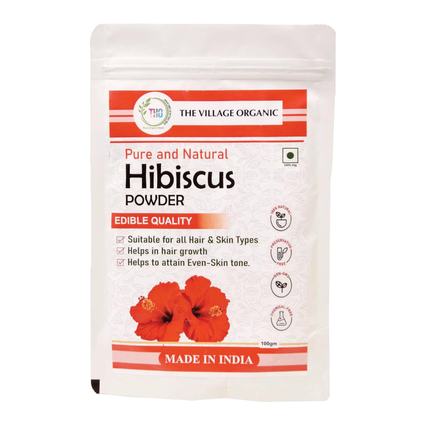 The Village Organic Herbal Powder Combo Pack for Hair & Skin Care - 5 Ayurvedic Herbs - packaging (19)