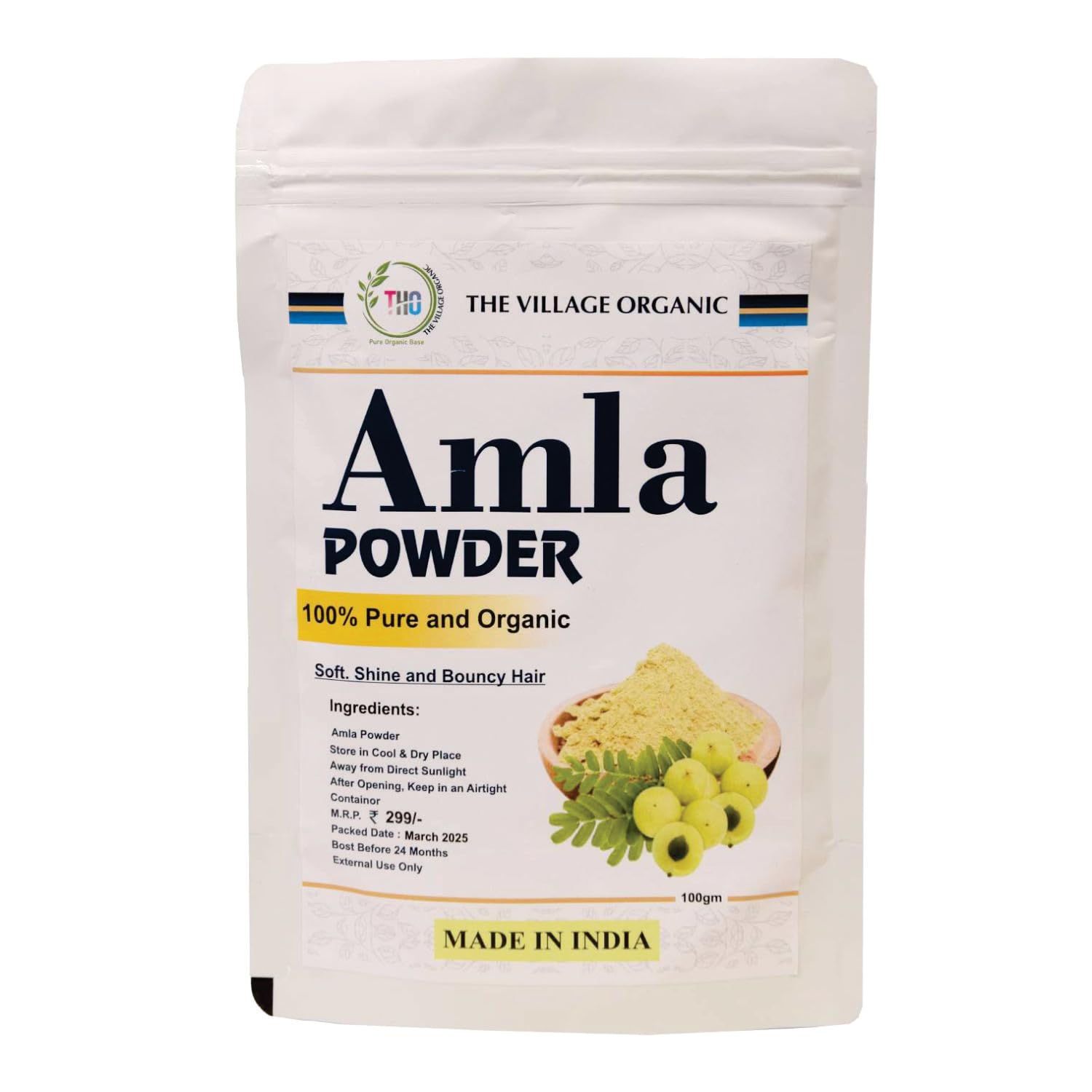 The Village Organic Herbal Powder Combo Pack for Hair & Skin Care - 5 Ayurvedic Herbs - in use (23)