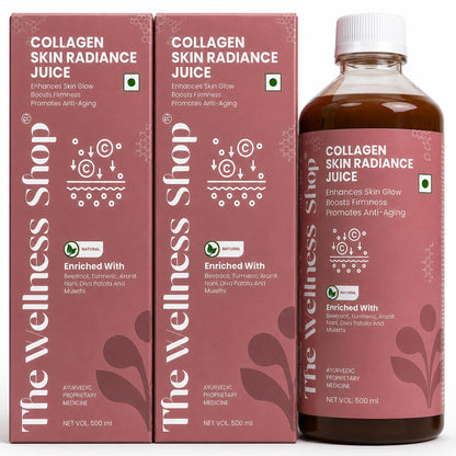 The Wellness Shop Collagen Skin Radiance Juice, 500ml, Herbal Liquid Supplement with Amla, Sea Buckthorn, Beetroot (10)