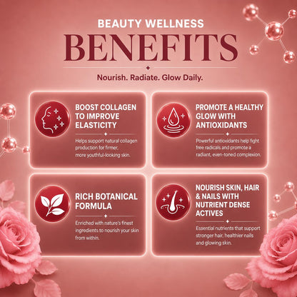 The Wellness Shop Collagen Skin Radiance Juice, 500ml, Herbal Liquid Supplement with Amla, Sea Buckthorn, Beetroot - front vi