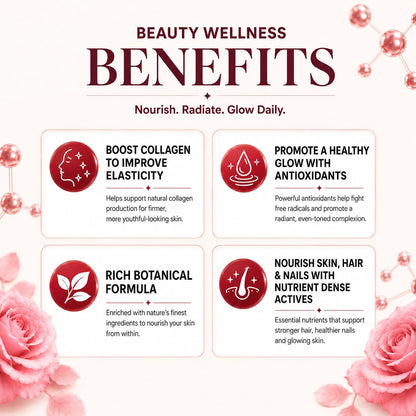 The Wellness Shop Collagen Skin Radiance Juice, 500ml, Herbal Liquid Supplement with Amla, Sea Buckthorn, Beetroot - front vi