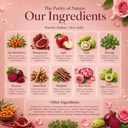 The Wellness Shop Collagen Skin Radiance Juice, 500ml, Herbal Liquid Supplement with Amla, Sea Buckthorn, Beetroot - close-up