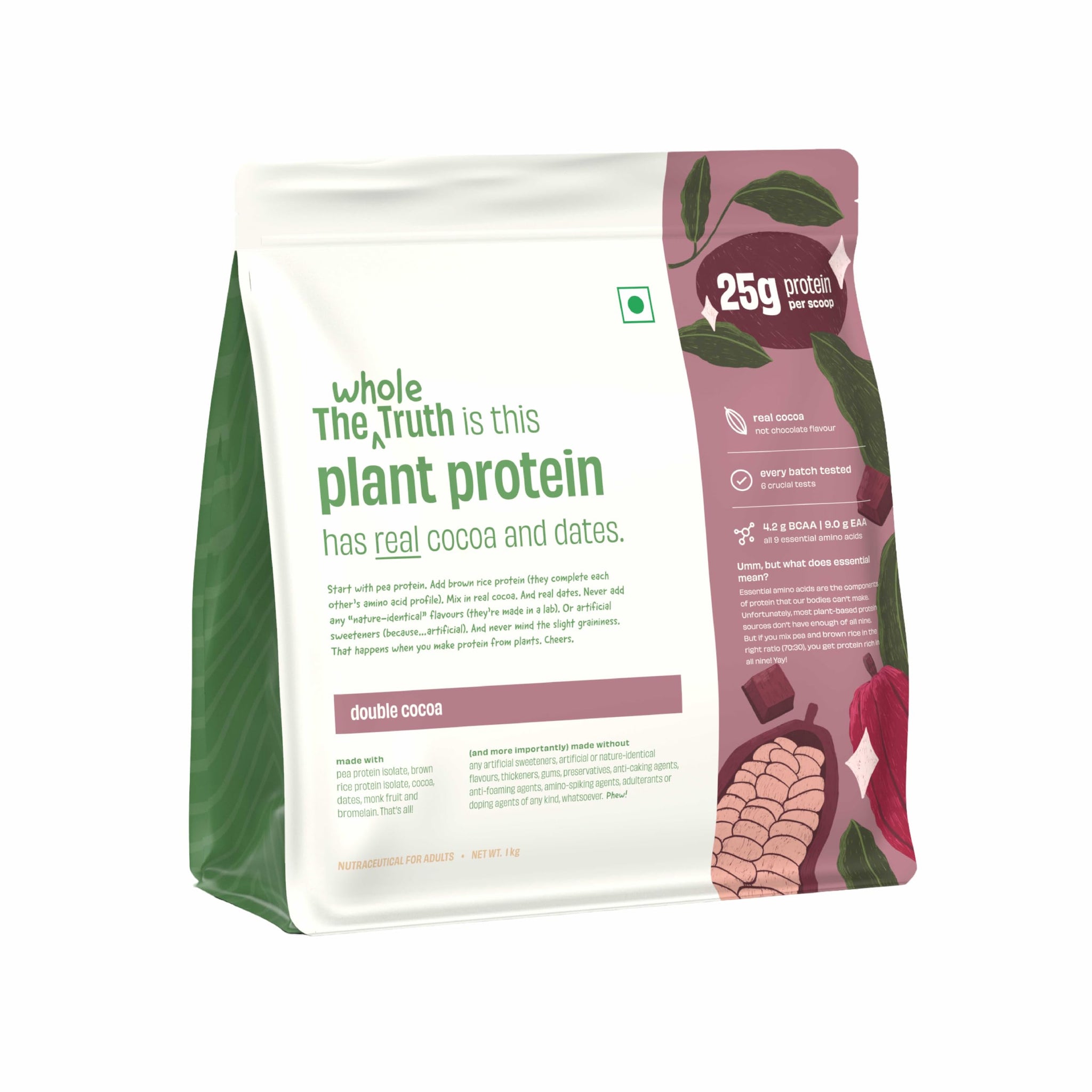 The Whole Truth Plant Protein Isolate Powder, 1kg, 25g Protein Per Scoop, Pea and Rice Blend