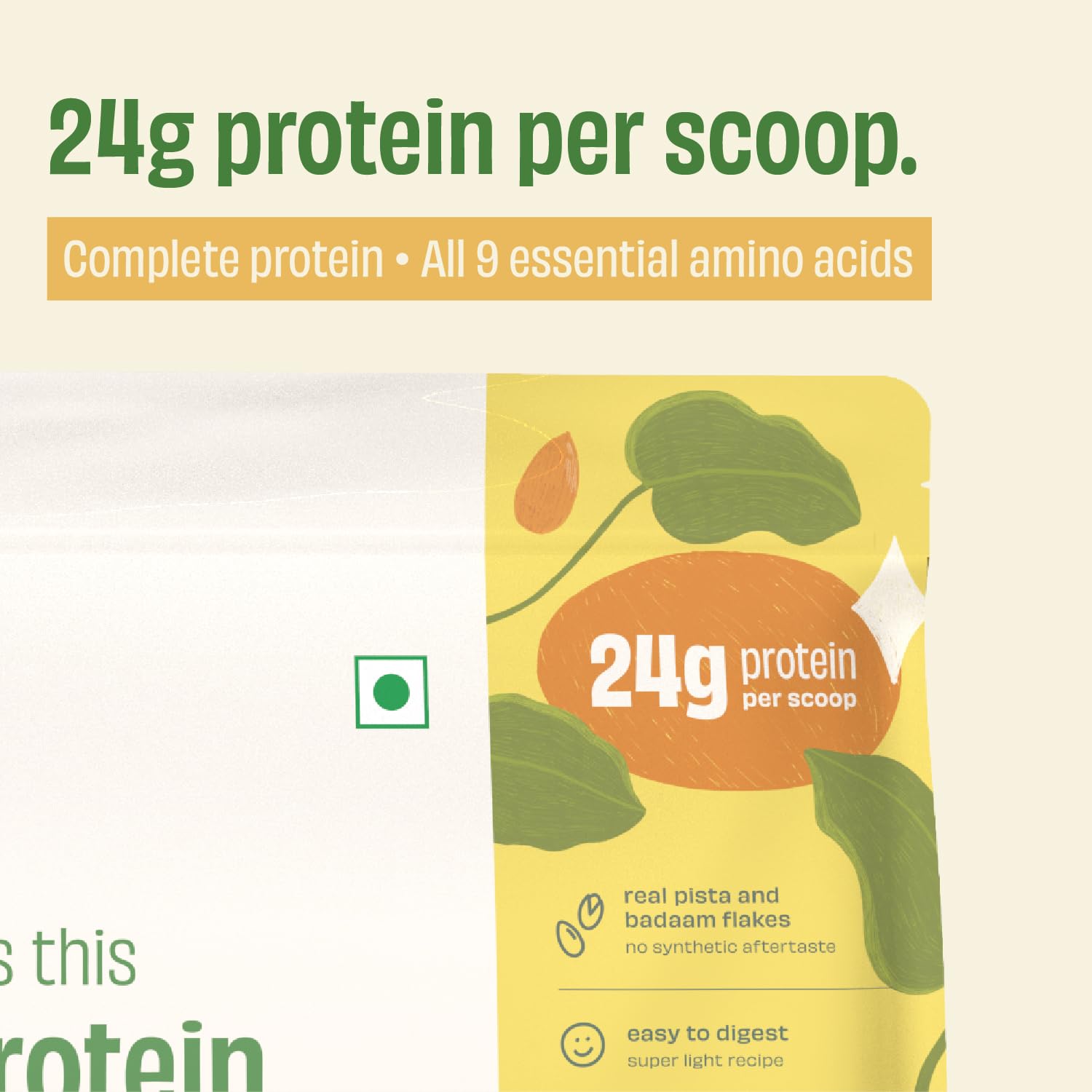 The Whole Truth Plant Protein Isolate Powder, 1kg, 25g Protein Per Scoop, Pea and Rice Blend - front view (10)