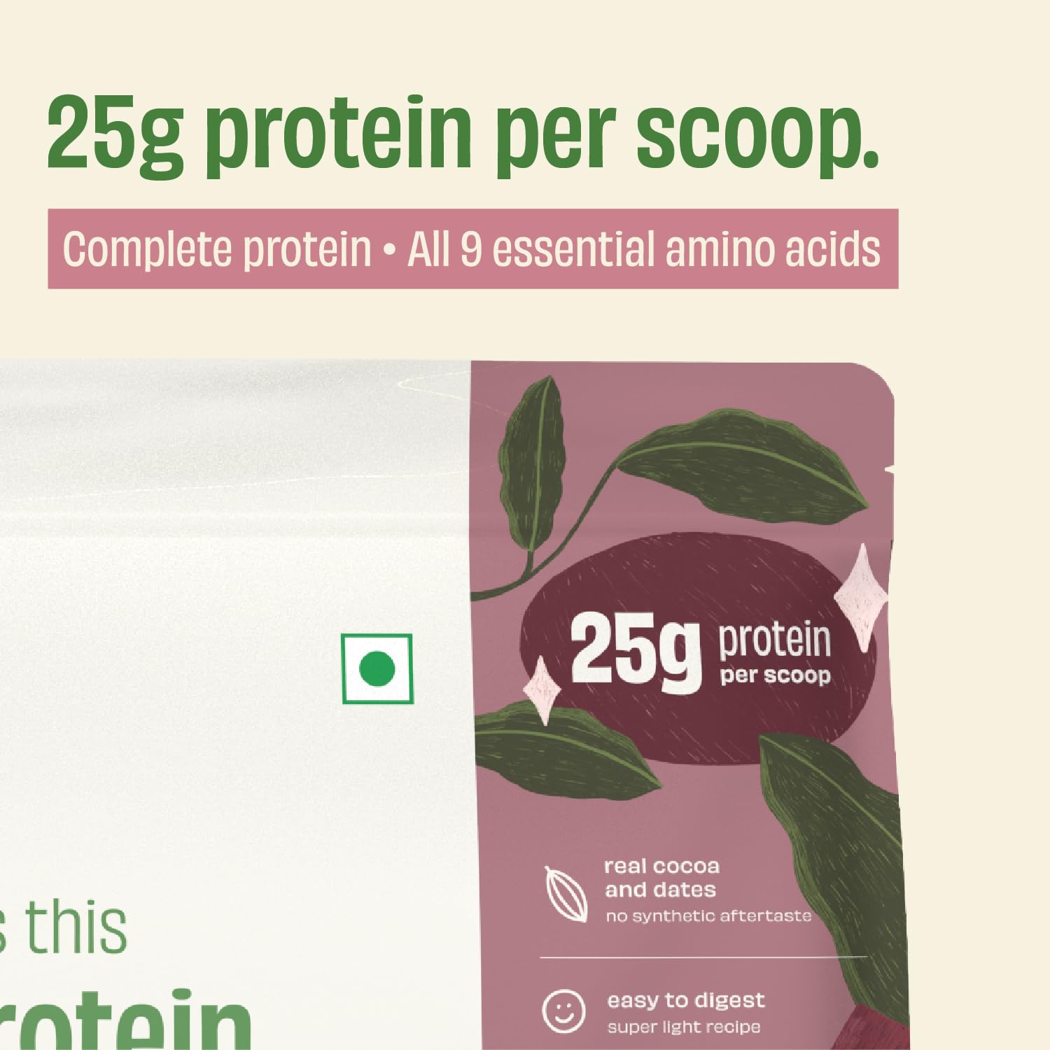 The Whole Truth Plant Protein Isolate Powder, 1kg, 25g Protein Per Scoop, Pea and Rice Blend - front view