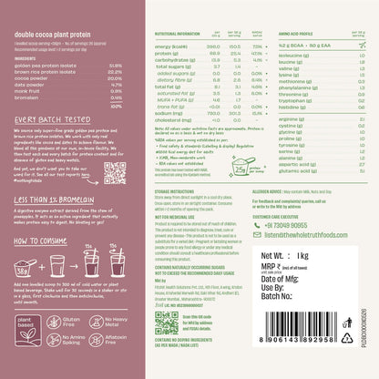 The Whole Truth Plant Protein Isolate Powder, 1kg, 25g Protein Per Scoop, Pea and Rice Blend - in use
