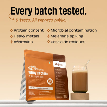 The Whole Truth Whey Protein Powder, 24g Protein Per Scoop, Isolate Concentrate Blend, Third Party Lab Tested, Adult Suppleme