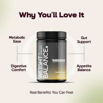 Three65 Weight Balance Herbal Formula Nutritional Supplement, 60-Day Supply - label detail