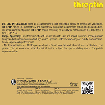 THREPTIN Protein Diskettes, Vanilla Flavor, 275g (Pack of 1), High-Protein Snack - in use