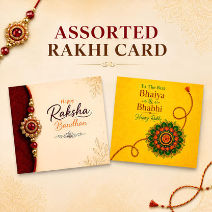 TIED RIBBONS Rakhi For Brother With Chocolate Gifts - Set Of 2 Rakhi With Cadbury Chocolates Hershey's Kisses and Rakshabandh
