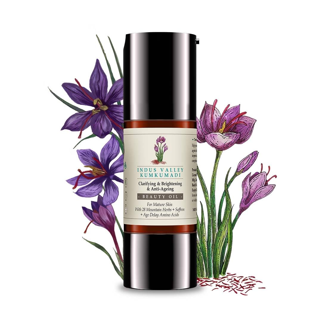 Timeless Beauty Secrets Indus Valley Organic Kumkumadi Oil, 15ml, Herbal Facial Serum (10)
