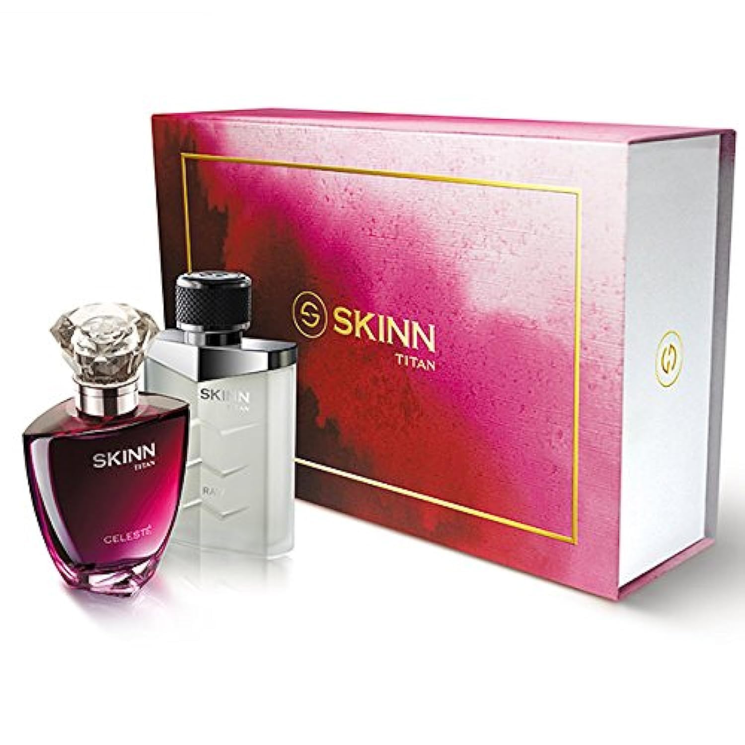 Titan Skinn Citrus Spray Gift Set for Couples, 100ml, Unisex Fragrance Set, Celeste & Raw Scents, Modern Style, French Origin