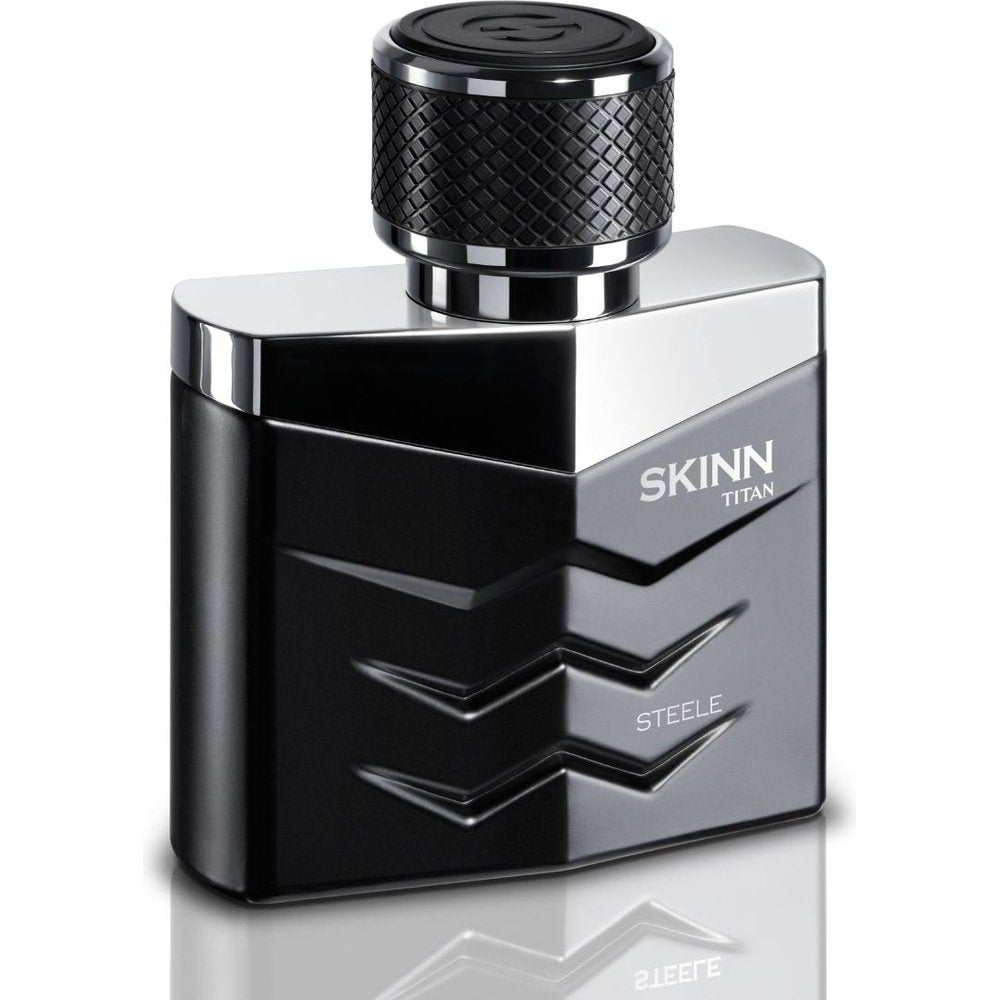 Titan Skinn Steele Eau de Parfum for Men, 50ml, Woody Musky Fragrance, IFRA Certified