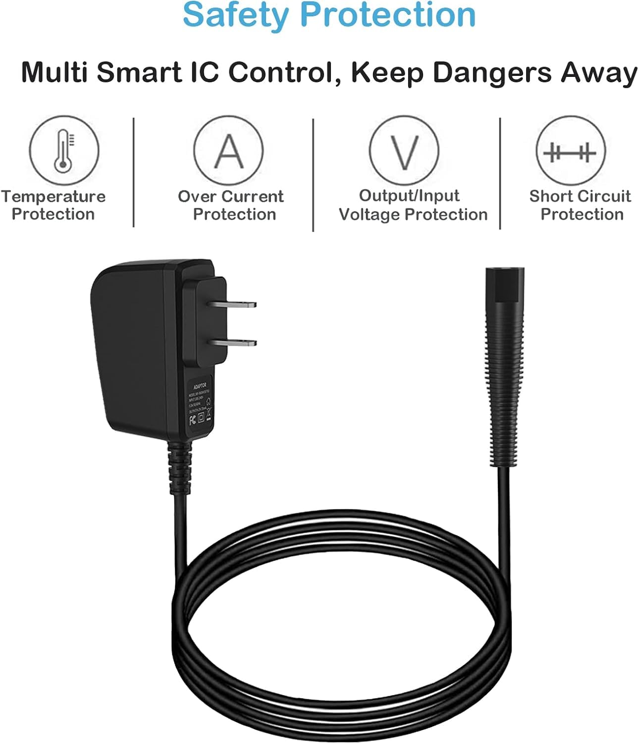 TL-JIYPU 12V Shaver Charger Replacement for Braun Electric Razor, 100-240V AC to 12V 0.4A Power Cord, 5 Feet Cable - ingredie
