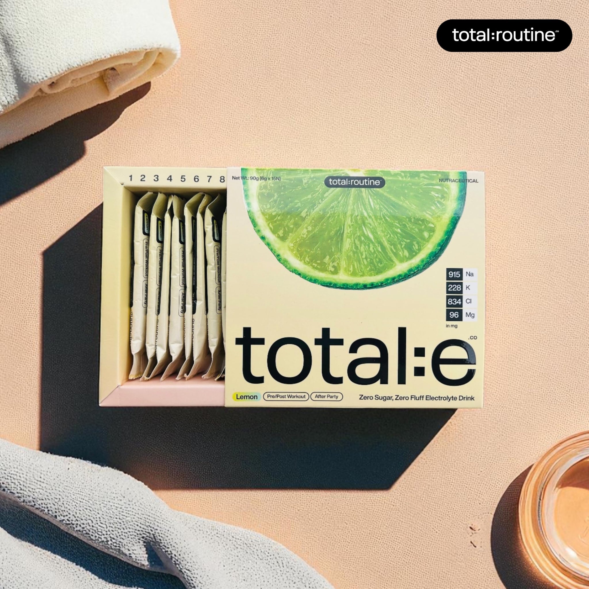 Total E Electrolyte Drink Mix | Zero Sugar Hydration Powder | Keto & Diabetic Friendly Vegan Electrolyte | Post workout Post 