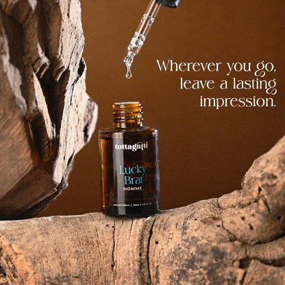 Tottagatti Men's Perfume Oil, 30ml, Alcohol-Free Attar, Plum Amberwood Jasmine, Inspired by 1 Million Lucky - close-up detail