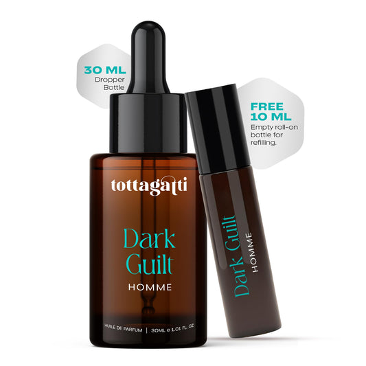 Tottagatti Men's Perfume Oil Dark Guilt Inspired by Guilty Black - 30ml, Alcohol-Free Concentrated Fragrance Oil