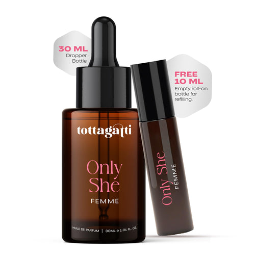 Tottagatti Perfume Oil for Women, 30ml, Alcohol-Free, IFRA Certified, Fruity Woody Fragrance