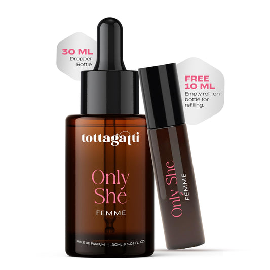 Tottagatti Perfume Oil for Women, 30ml, Alcohol-Free, IFRA Certified, Fruity Woody Fragrance
