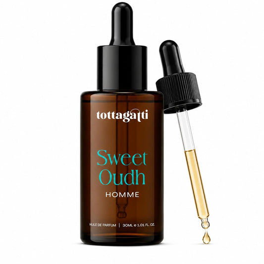 Tottagatti Sweet Oudh Attar for Men - Alcohol-Free Perfume Oil, 30ml