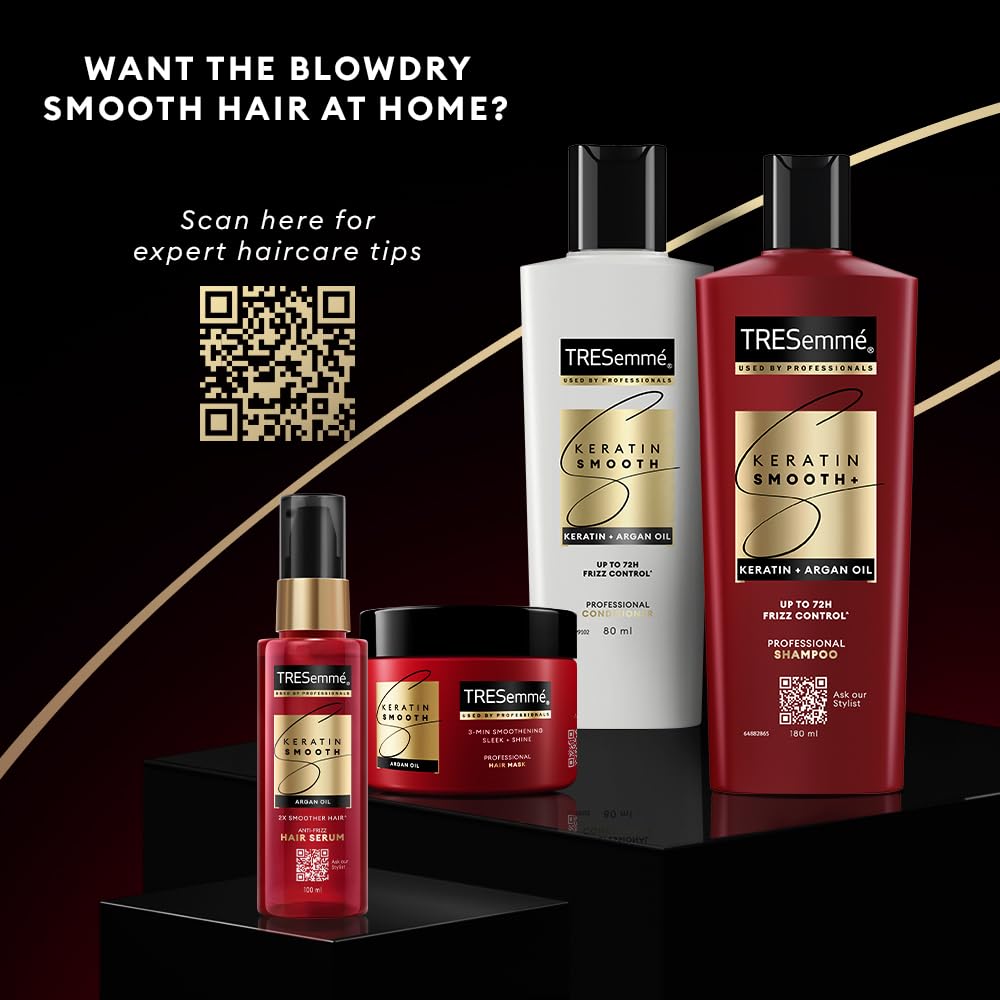 TRESemmé Keratin Smooth+ Shampoo with Keratin Protein and Argan Oil, Paraben Free, for Frizzy Hair - size and scale (18)