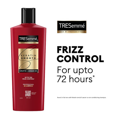 TRESemmé Keratin Smooth+ Shampoo with Keratin Protein and Argan Oil, Paraben Free, for Frizzy Hair - front view (20)