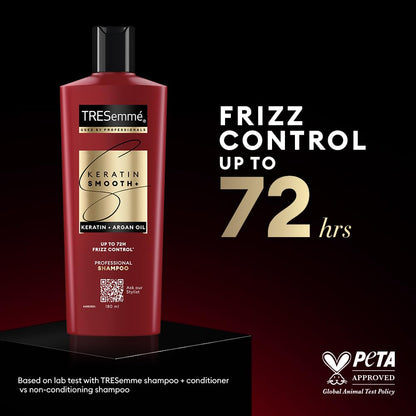 TRESemmé Keratin Smooth+ Shampoo with Keratin Protein and Argan Oil, Paraben Free, for Frizzy Hair - back view (21)