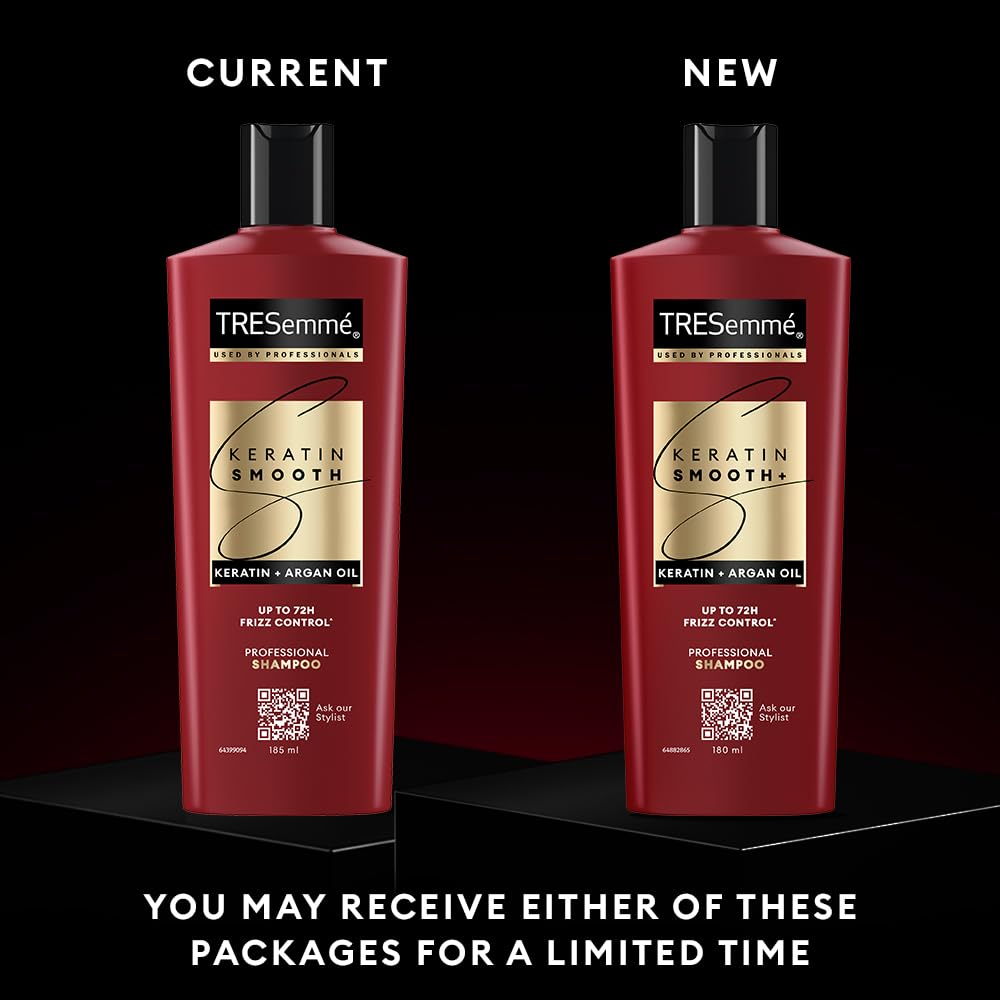 TRESemmé Keratin Smooth+ Shampoo with Keratin Protein and Argan Oil, Paraben Free, for Frizzy Hair - size and scale (22)