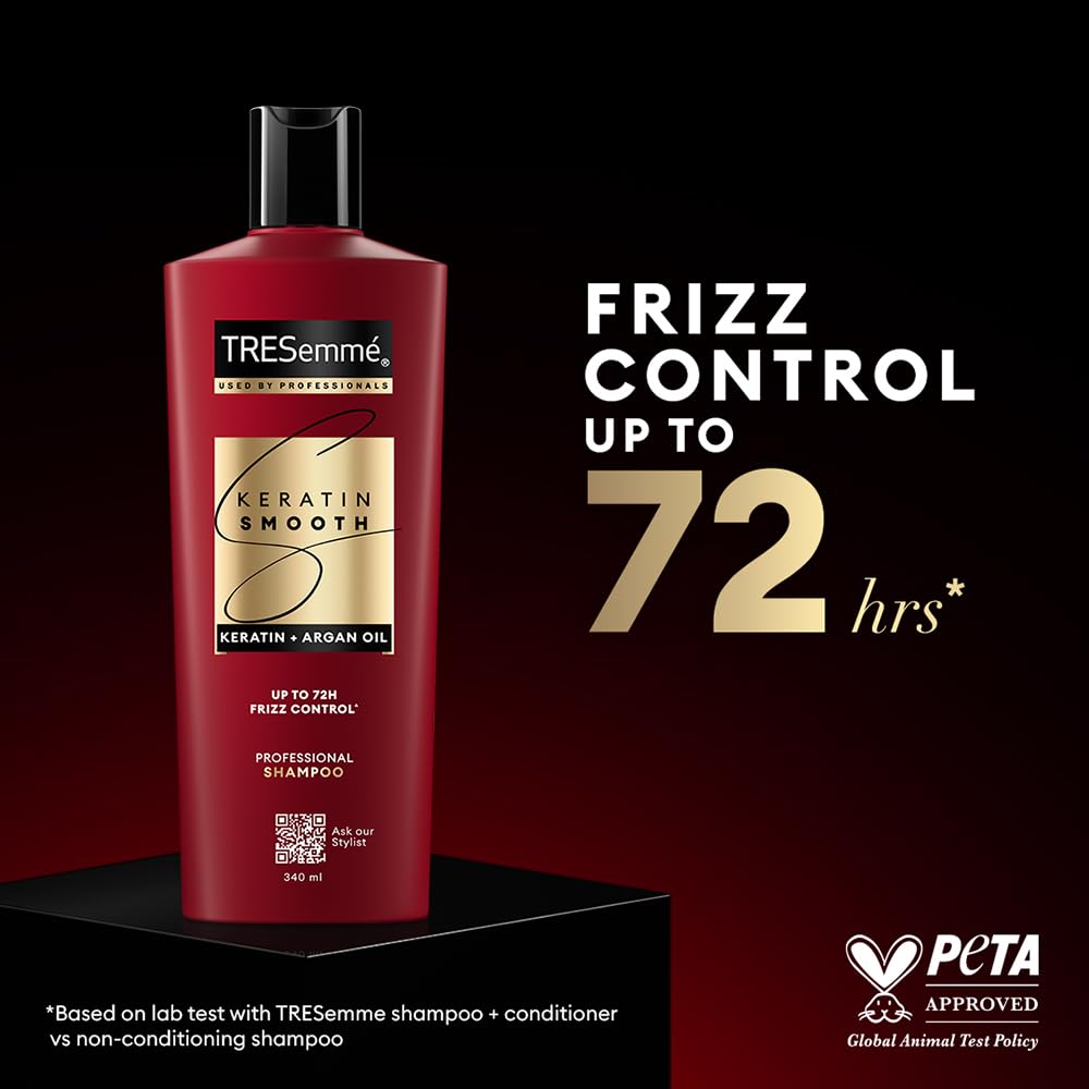 TRESemmé Keratin Smooth+ Shampoo with Keratin Protein and Argan Oil, Paraben Free, for Frizzy Hair - back view (25)