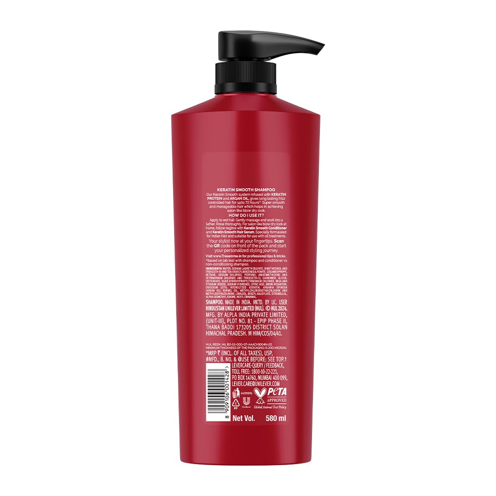 TRESemmé Keratin Smooth+ Shampoo with Keratin Protein and Argan Oil, Paraben Free, for Frizzy Hair - in use (30)