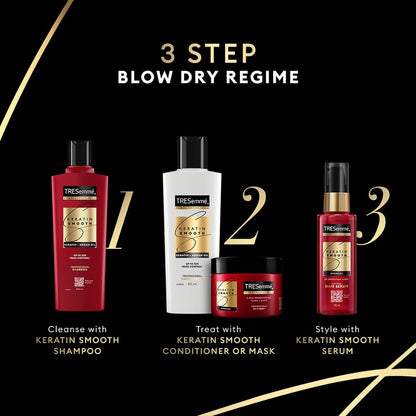 TRESemmé Keratin Smooth+ Shampoo with Keratin Protein and Argan Oil, Paraben Free, for Frizzy Hair - close-up detail