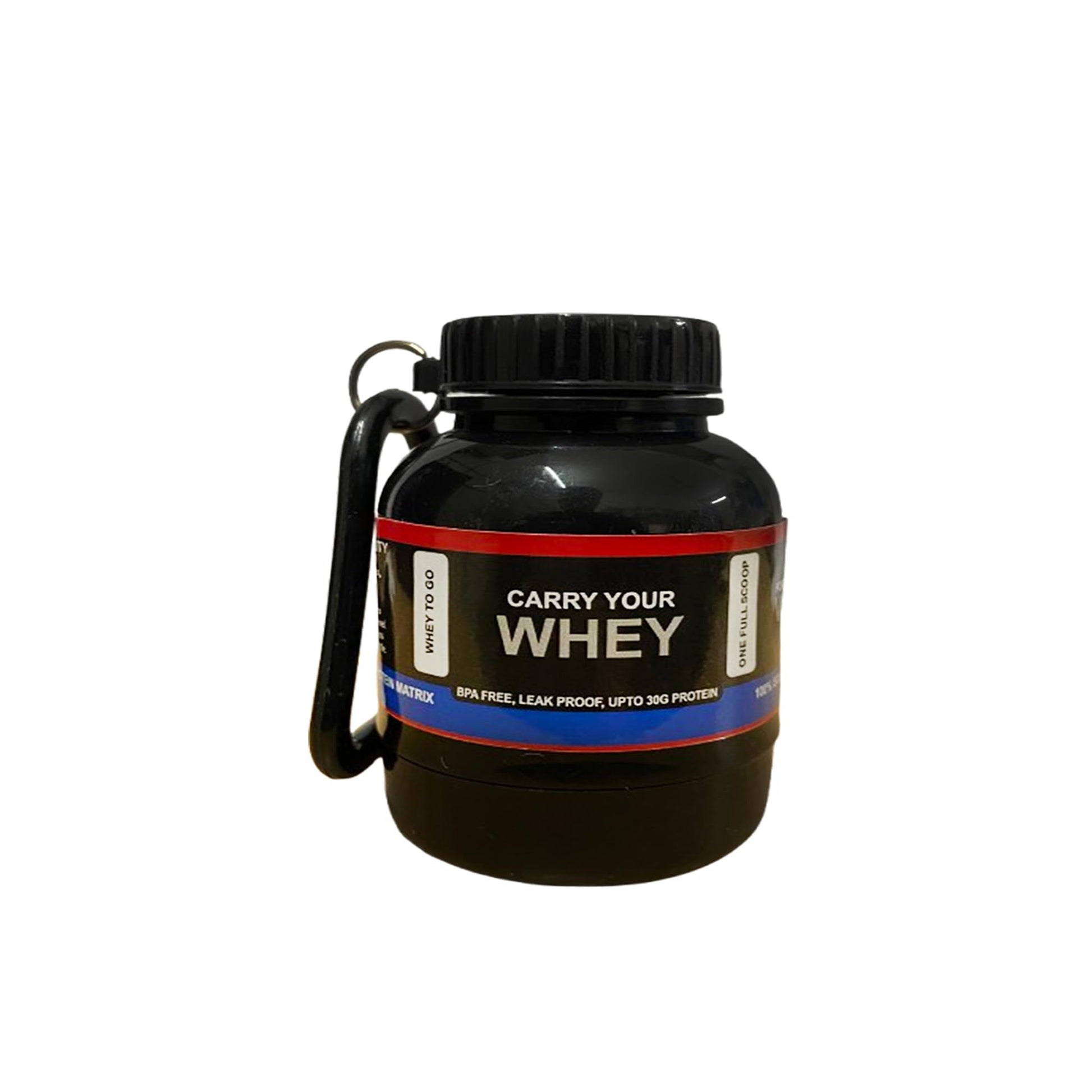 TRUE INDIAN Portable Protein Powder Container, 3-Pack Funnel Bottle, Food-Safe Plastic - ingredients panel
