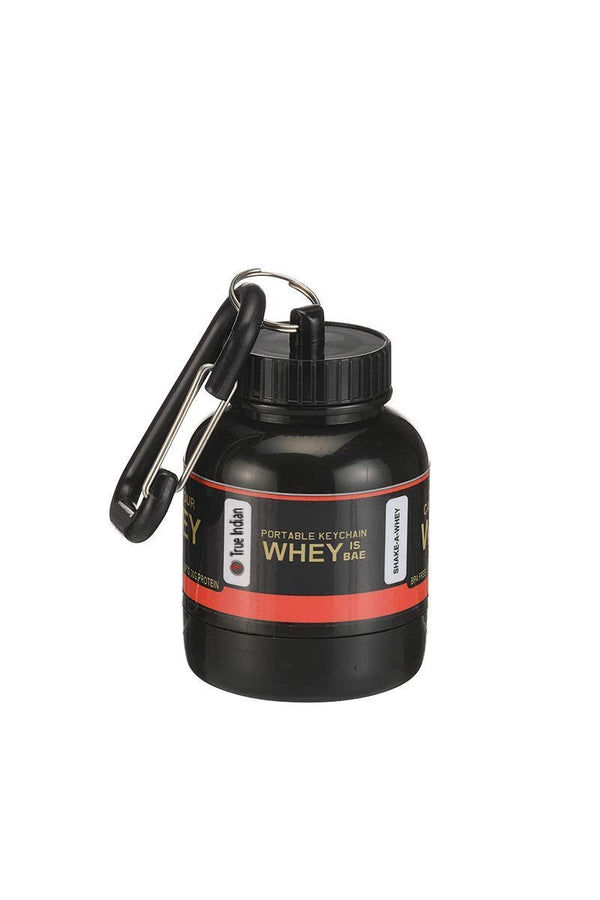 TRUE INDIAN Protein Powder Funnel Keychain, Portable 75cc Supplement Container, BPA-Free Plastic, Gym Workout Fitness Accesso