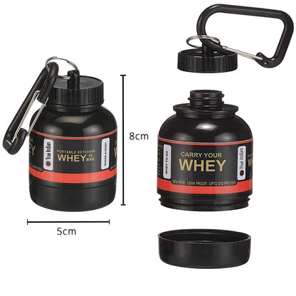 TRUE INDIAN Protein Powder Funnel Keychain, Portable 75cc Supplement Container, BPA-Free Plastic, Gym Workout Fitness Accesso
