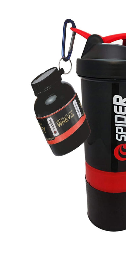 TRUE INDIAN Protein Powder Funnel Keychain, Portable 75cc Supplement Container, BPA-Free Plastic, Gym Workout Fitness Accesso