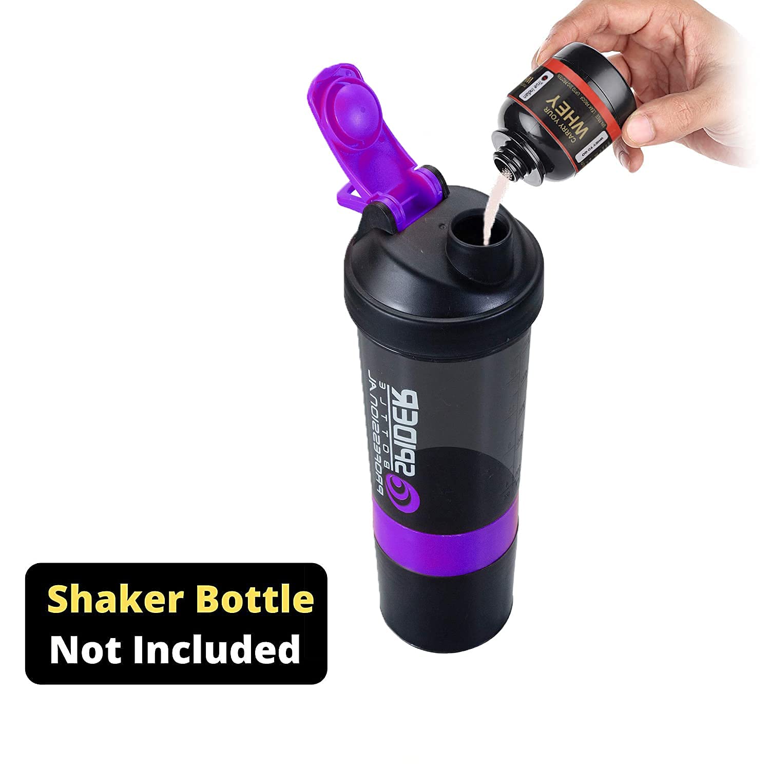 TRUE INDIAN Protein Powder Funnel Keychain, Portable 75cc Supplement Container, BPA-Free Plastic, Gym Workout Fitness Accesso