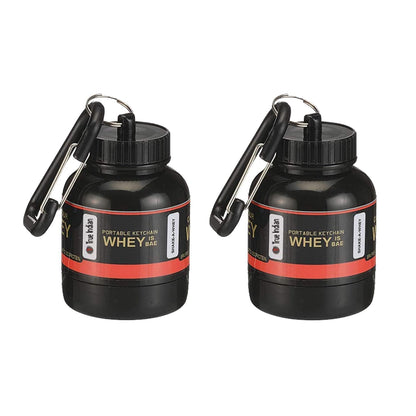 TRUE INDIAN Protein Powder Funnel Keychain, Portable 75cc Supplement Container, BPA-Free Plastic, Gym Workout Fitness Accesso