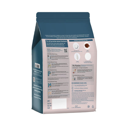 TrueBasics Clean Whey 100% Protein Isolate Powder, Whey Protein Supplement, HAP Safe Certified, with Steel Scoop - close-up d