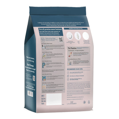 TrueBasics Clean Whey 100% Protein Isolate Powder, Whey Protein Supplement, HAP Safe Certified, with Steel Scoop - close-up d