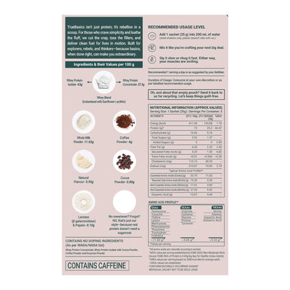 TrueBasics Clean Whey Protein Powder Blend, HAP Safe Certified, Whey Isolate & Concentrate, Adult - close-up detail (30)