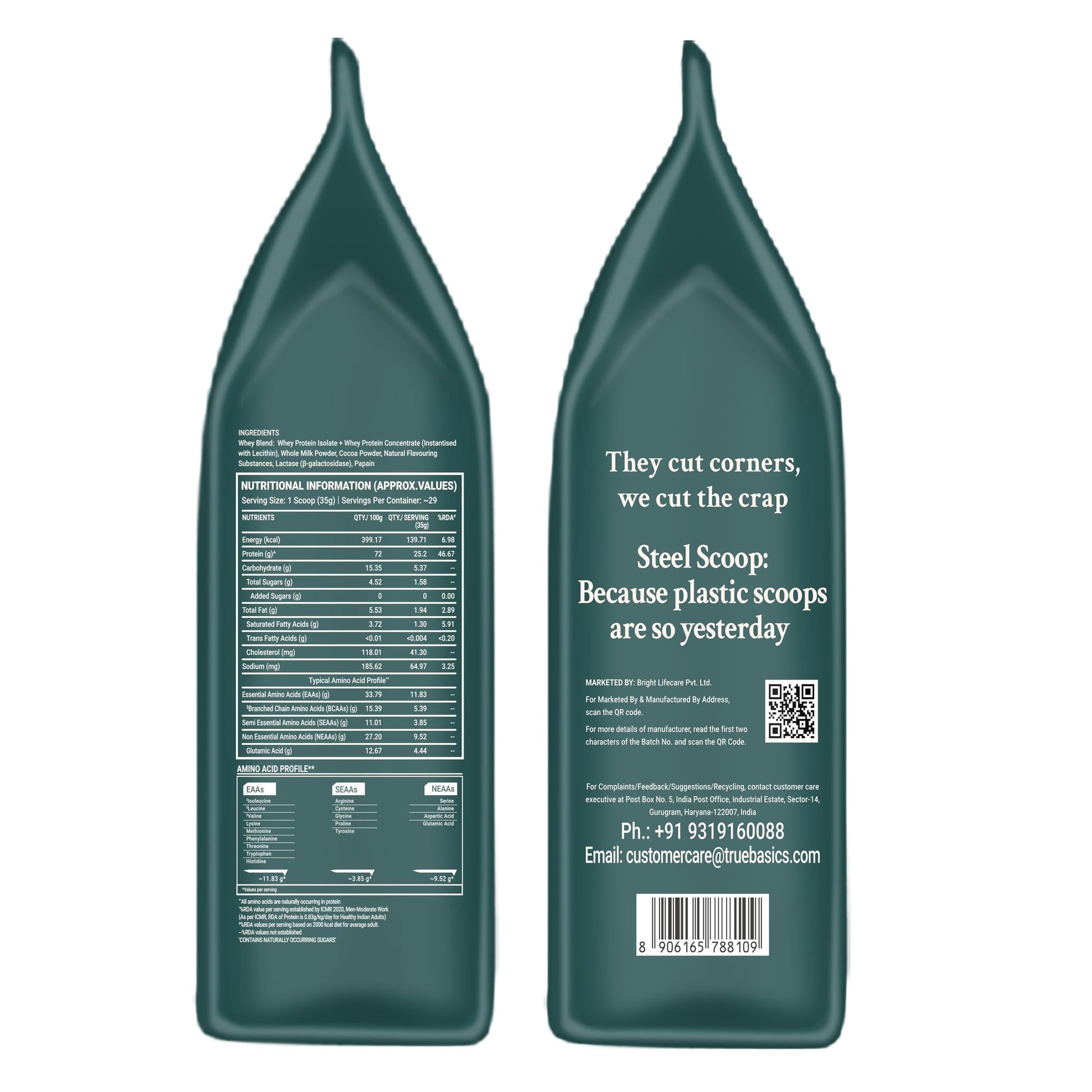TrueBasics Clean Whey Protein Powder Blend, HAP Safe Certified, Whey Isolate & Concentrate, Adult - close-up detail