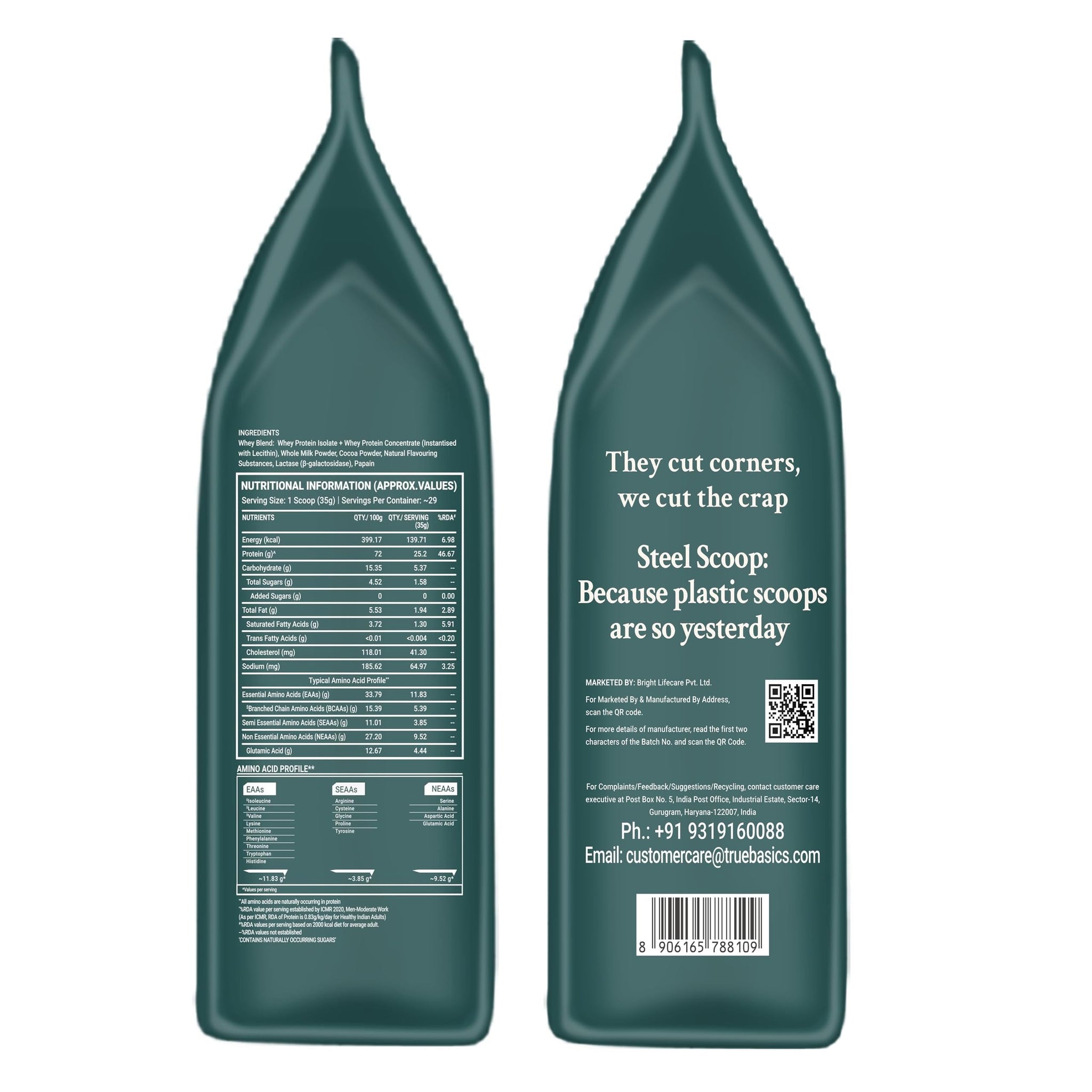 TrueBasics Clean Whey Protein Powder Blend, HAP Safe Certified, Whey Isolate & Concentrate, Adult - close-up detail