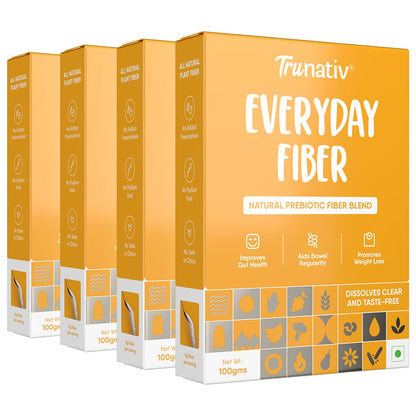 Trunativ Everyday Fiber Supplement Powder | Instant Acidity Relief & Bloating Relief | Prebiotic Fibre Supplement | Psyllium 