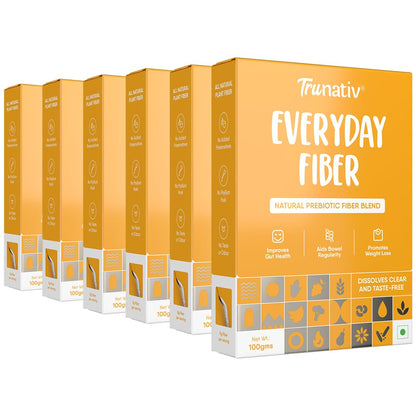 Trunativ Everyday Fiber Supplement Powder | Instant Acidity Relief & Bloating Relief | Prebiotic Fibre Supplement | Psyllium 